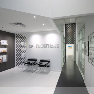 Multivac Office Entrance with Product Display Designed by Red Box ID 