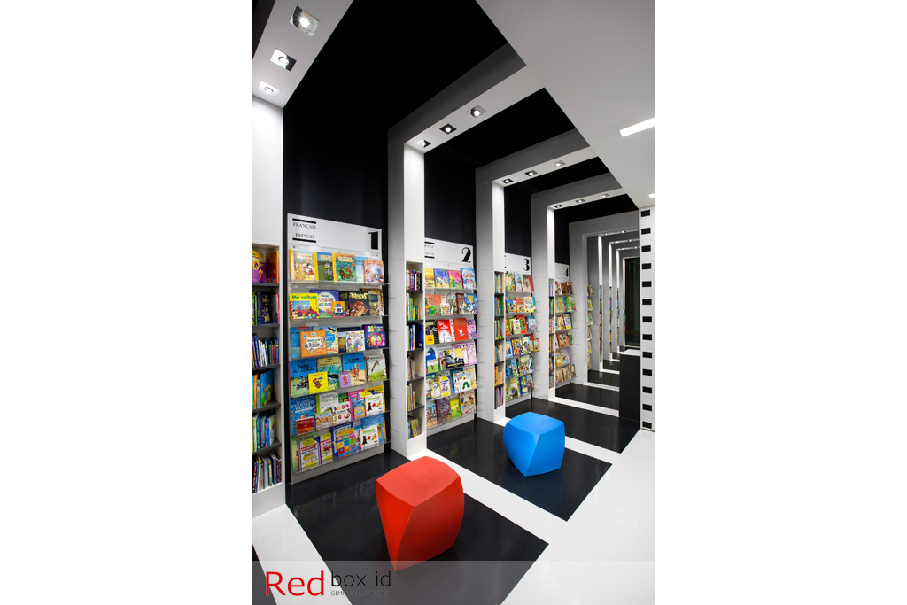 World Kids Books Acrylic Shelving Designed by Red Box ID